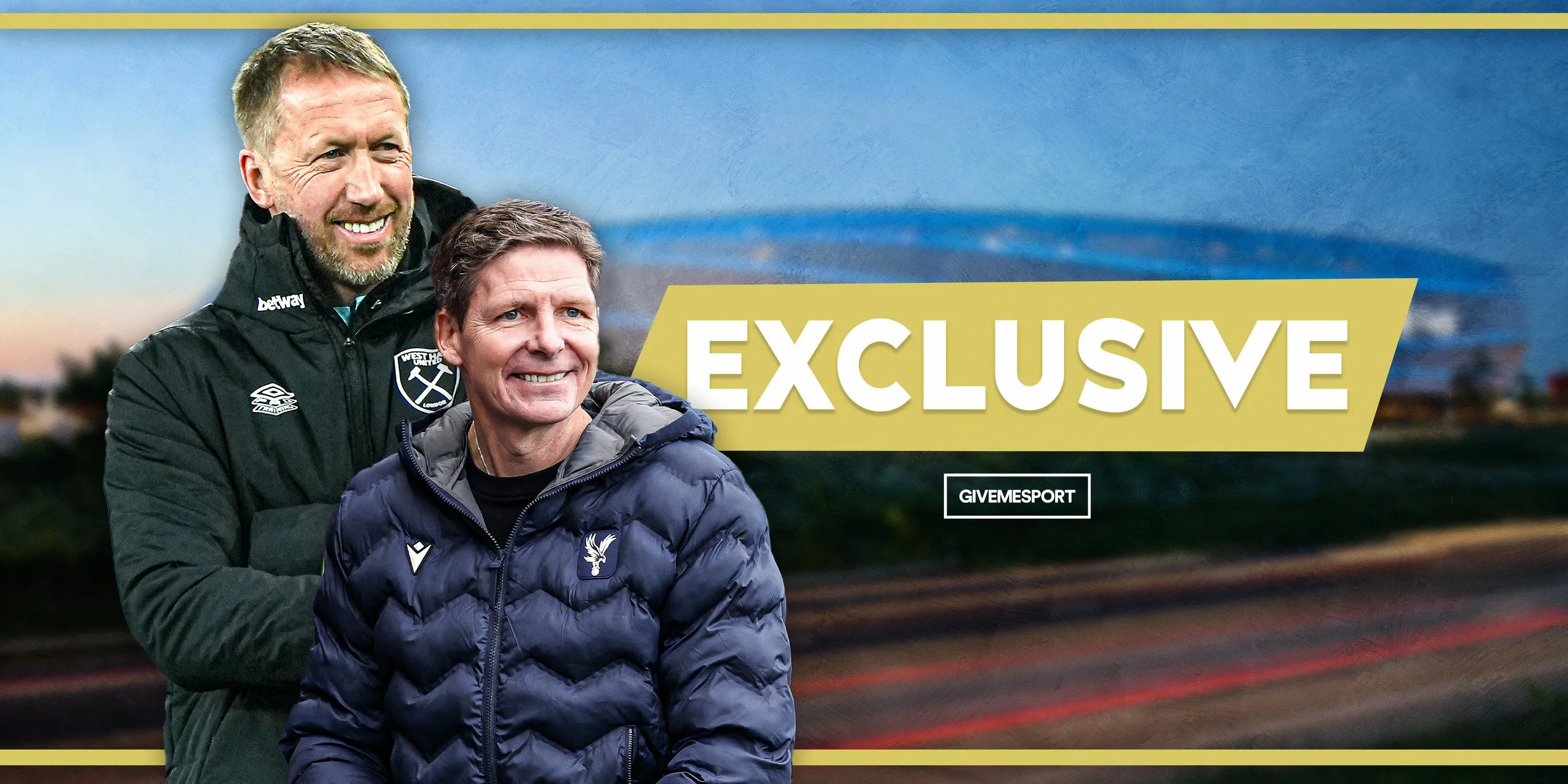 HLV Oliver Glasner của Crystal Palace và Graham Potter - cả hai HLV đều đang được chú ý