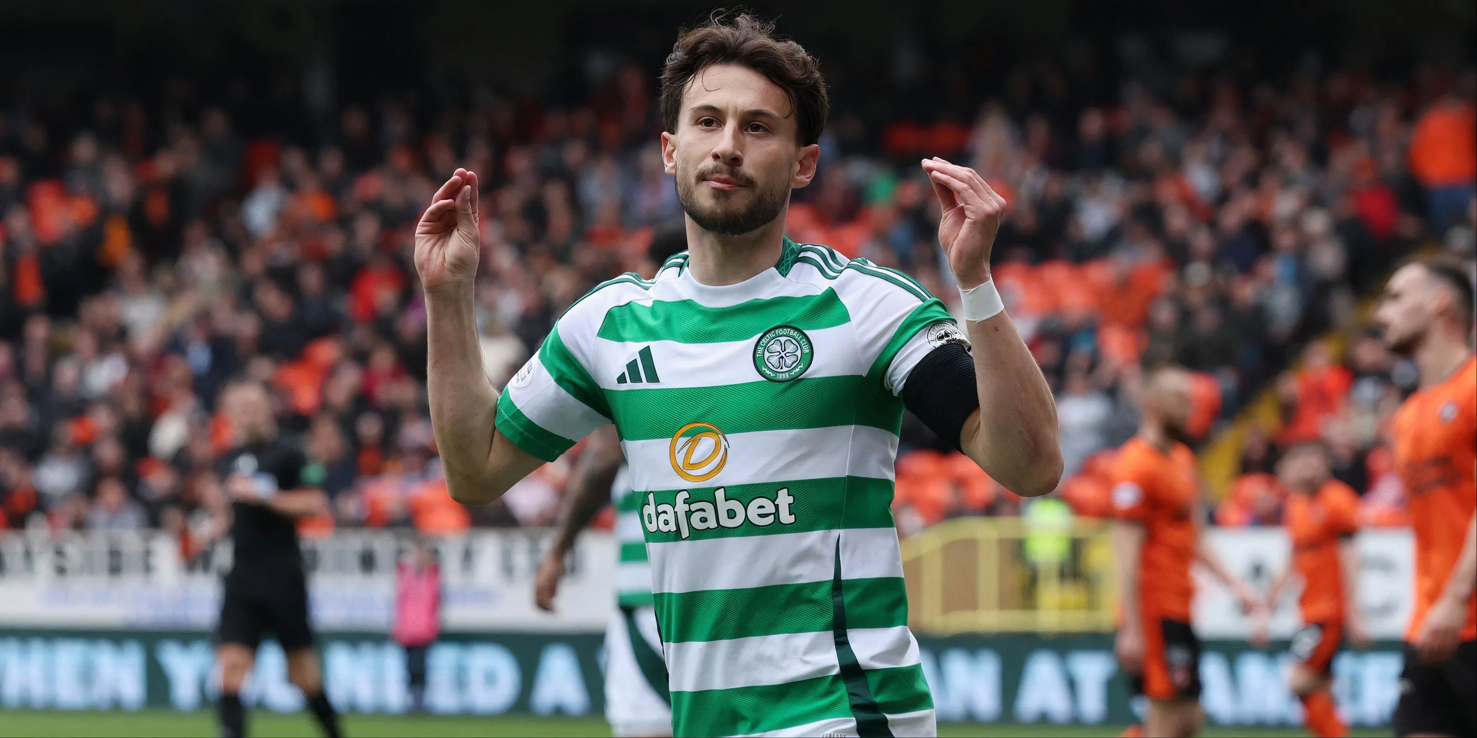 Cầu thủ chạy cánh Nicolas Kuhn, mục tiêu của Newcastle, thi đấu cho Celtic