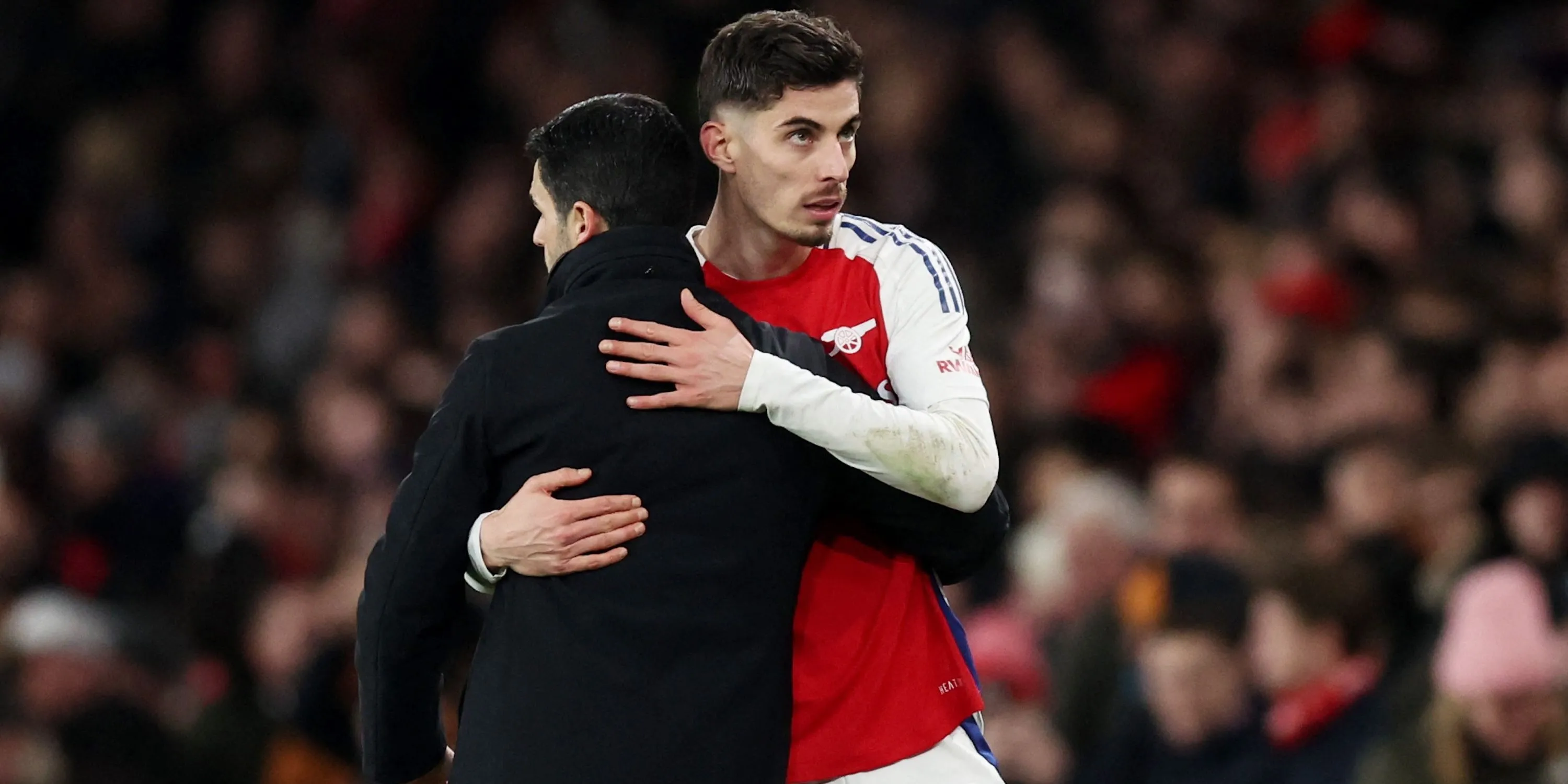 Kai Havertz cùng HLV Mikel Arteta tại Arsenal