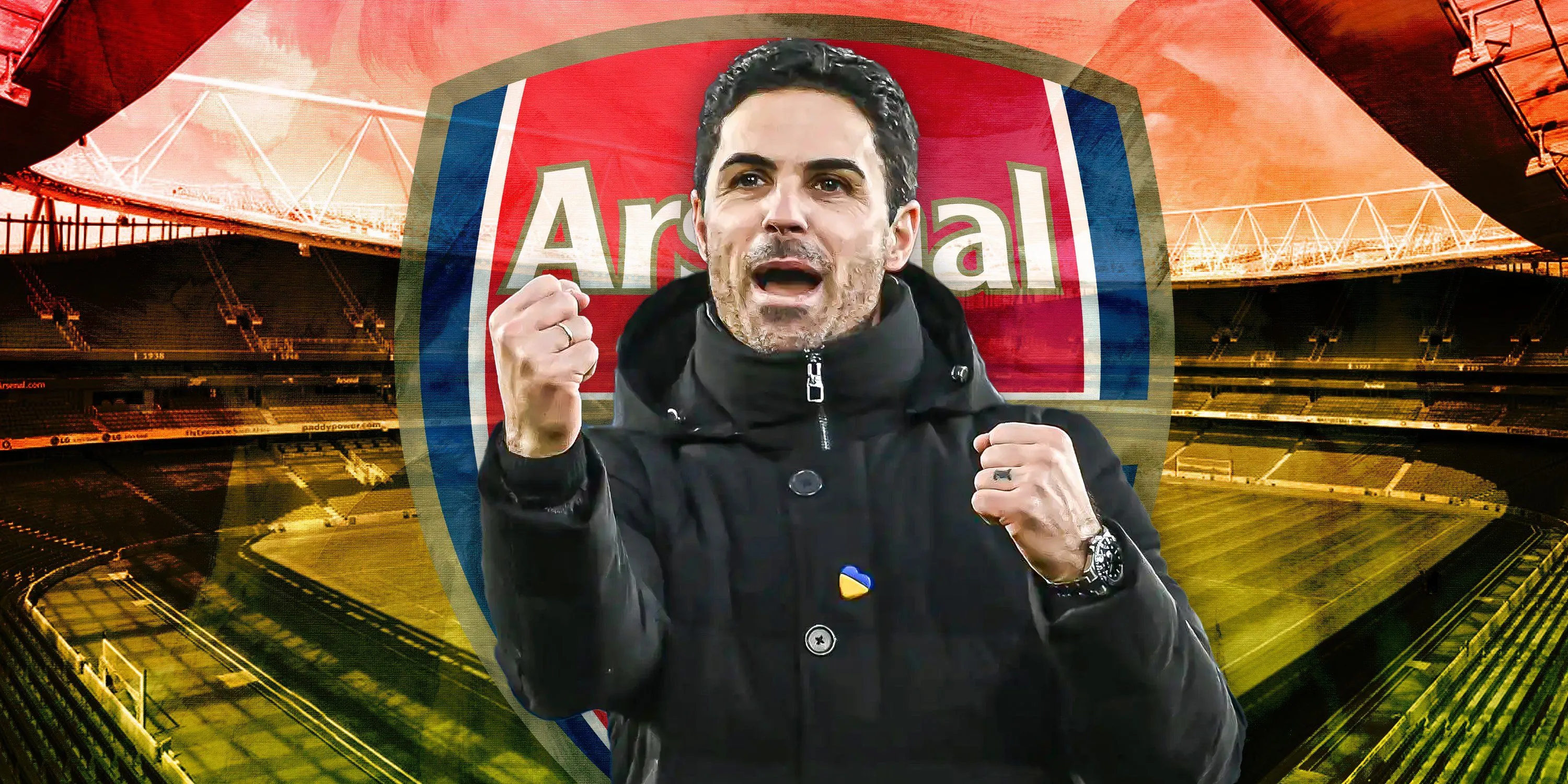 HLV Mikel Arteta của Arsenal đang ăn mừng chiến thắng, người đang tìm kiếm những bản hợp đồng chất lượng cho đội bóng thành London.