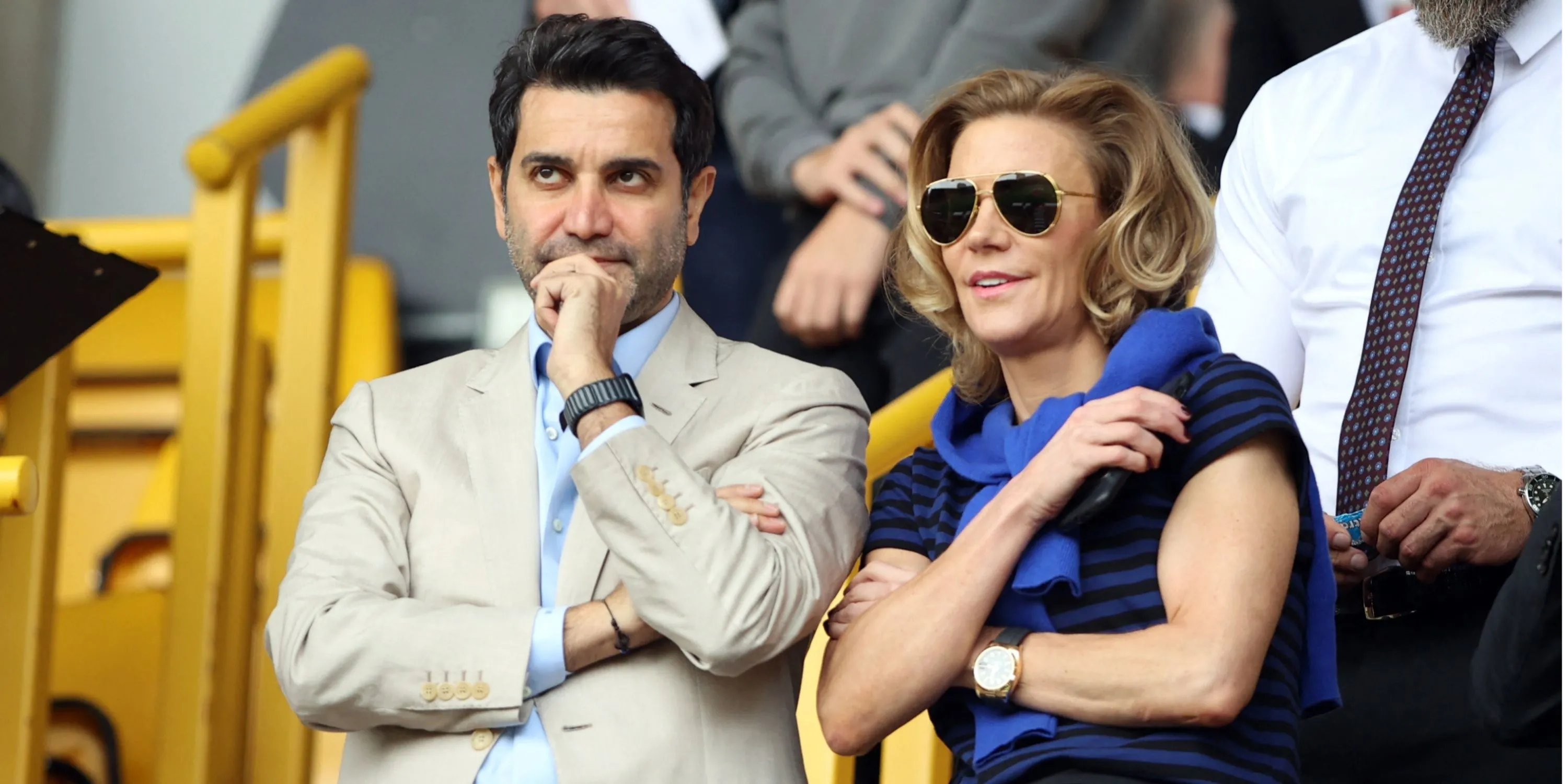 Newcastle United part owners Mehrdad Ghodoussi và Amanda Staveley