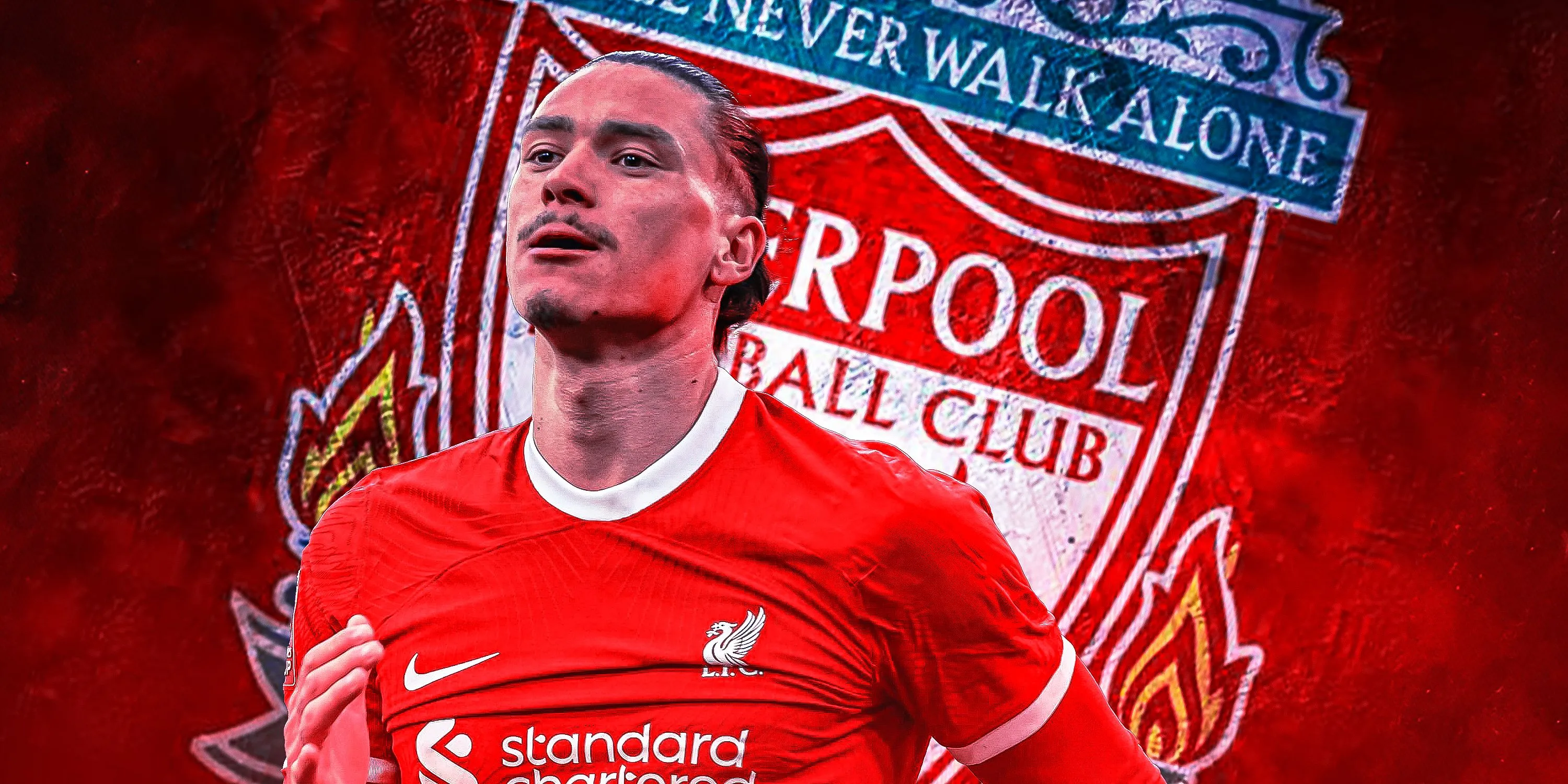 Tiền đạo Liverpool Darwin Nunez đang thi đấu
