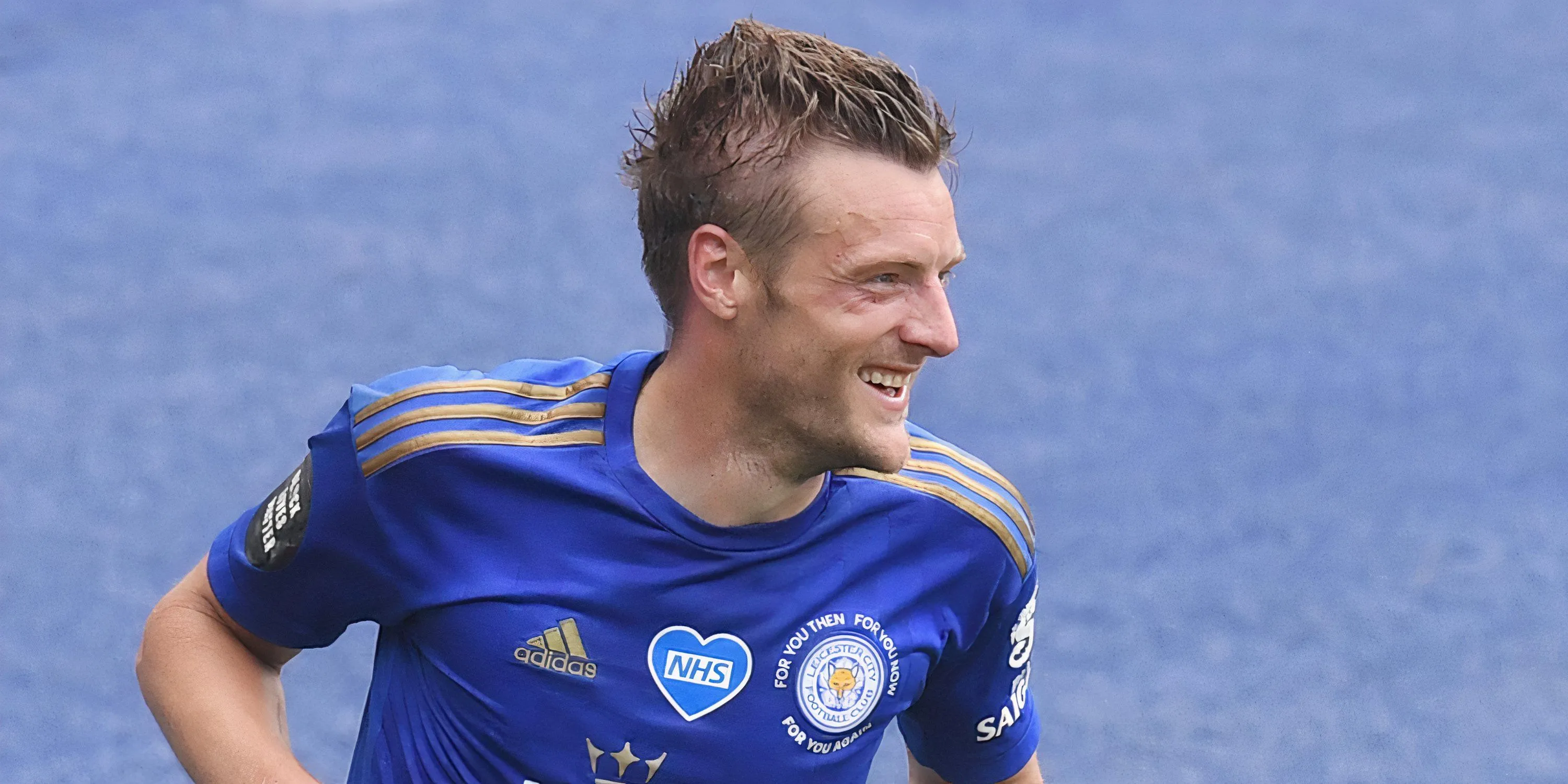 Jamie Vardy với giải thưởng Chiếc giày vàng Premier League khi còn khoác áo Leicester City
