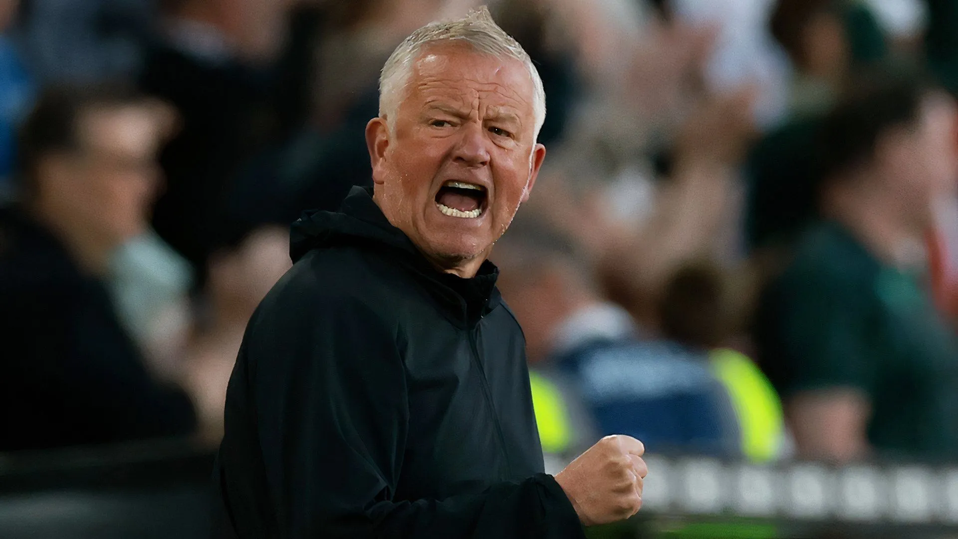 Chris Wilder ăn mừng chiến thắng sau một trận đấu